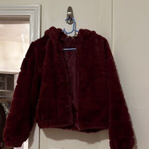 Plush Burgundy Jacket